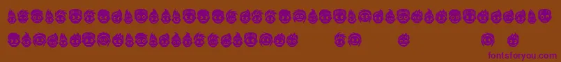 Peoples Font – Purple Fonts on Brown Background