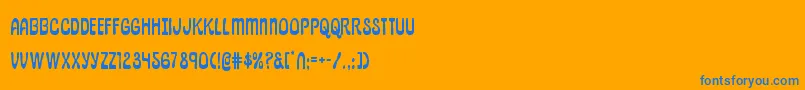 pepperland Font – Blue Fonts on Orange Background