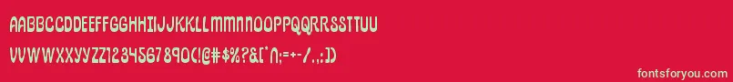pepperland Font – Green Fonts on Red Background