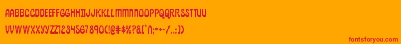 pepperland-fontti – punaiset fontit oranssilla taustalla