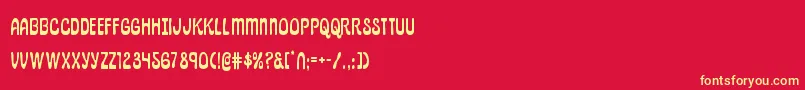 Шрифт pepperland – жёлтые шрифты на красном фоне