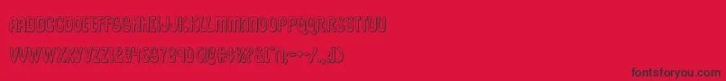 pepperland3d-Schriftart – Schwarze Schriften auf rotem Hintergrund