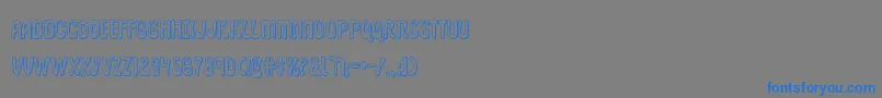 pepperland3d Font – Blue Fonts on Gray Background