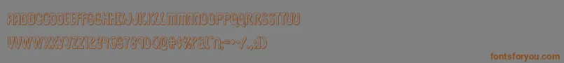 pepperland3d Font – Brown Fonts on Gray Background