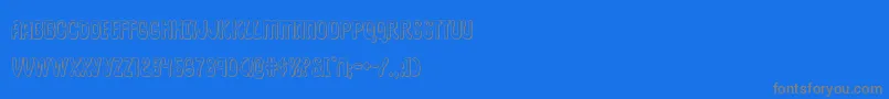 pepperland3d Font – Gray Fonts on Blue Background