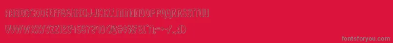 pepperland3d Font – Gray Fonts on Red Background