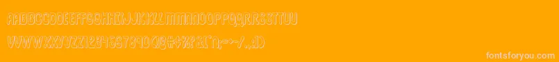 pepperland3d Font – Pink Fonts on Orange Background