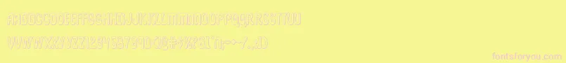 pepperland3d Font – Pink Fonts on Yellow Background