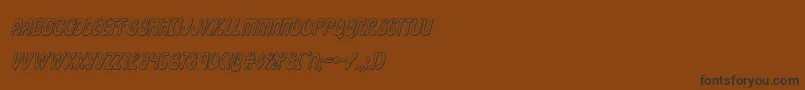 pepperland3dital Font – Black Fonts on Brown Background