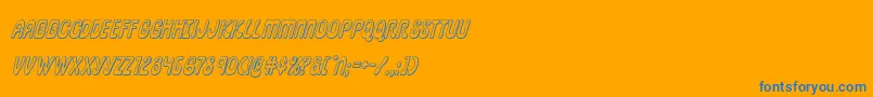 pepperland3dital Font – Blue Fonts on Orange Background