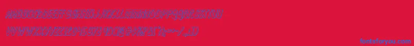 pepperland3dital-Schriftart – Blaue Schriften auf rotem Hintergrund