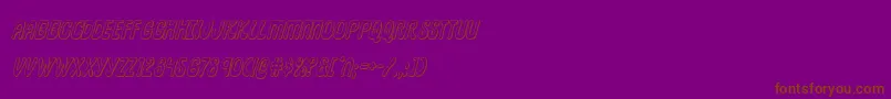 pepperland3dital Font – Brown Fonts on Purple Background