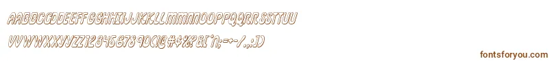 Шрифт pepperland3dital – коричневые шрифты на белом фоне