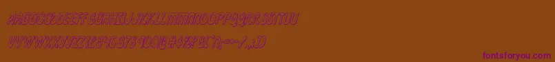 pepperland3dital Font – Purple Fonts on Brown Background