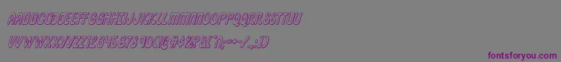 Шрифт pepperland3dital – фиолетовые шрифты на сером фоне