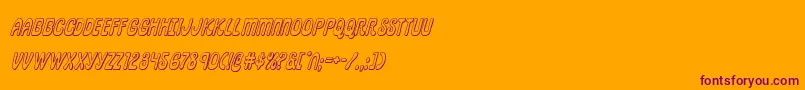 Шрифт pepperland3dital – фиолетовые шрифты на оранжевом фоне