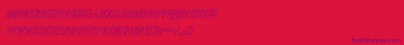 pepperland3dital-Schriftart – Violette Schriften auf rotem Hintergrund