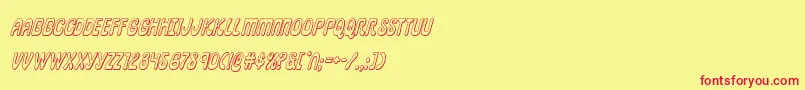 pepperland3dital Font – Red Fonts on Yellow Background