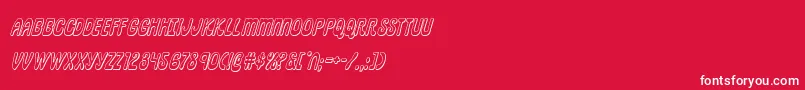 pepperland3dital Font – White Fonts on Red Background