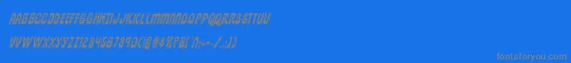 pepperlandacadital-Schriftart – Graue Schriften auf blauem Hintergrund