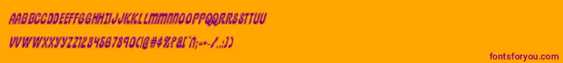 pepperlandacadital Font – Purple Fonts on Orange Background