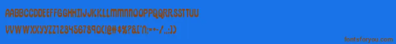 pepperlandbold Font – Brown Fonts on Blue Background