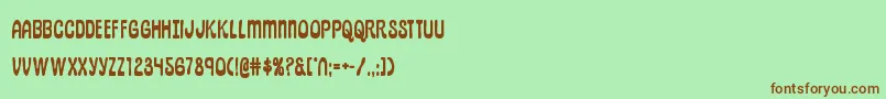 pepperlandbold Font – Brown Fonts on Green Background