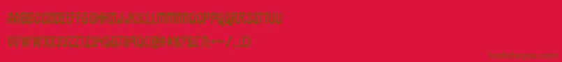 Police pepperlandbold – polices brunes sur fond rouge