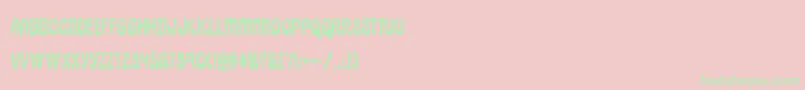 pepperlandbold Font – Green Fonts on Pink Background