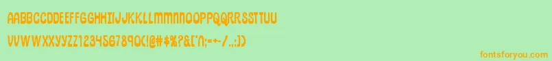 pepperlandbold Font – Orange Fonts on Green Background
