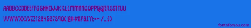 pepperlandbold Font – Purple Fonts on Blue Background