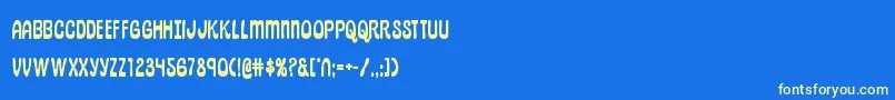 pepperlandbold Font – Yellow Fonts on Blue Background