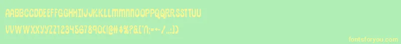 Шрифт pepperlandbold – жёлтые шрифты на зелёном фоне