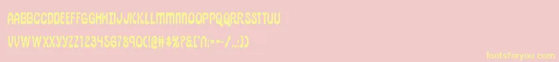pepperlandbold Font – Yellow Fonts on Pink Background