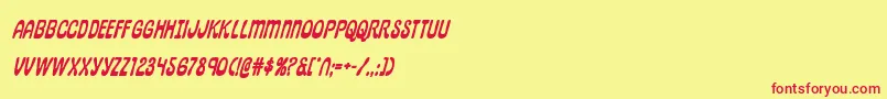 pepperlandboldital Font – Red Fonts on Yellow Background