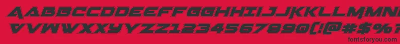 Geminaacadital Font – Black Fonts on Red Background