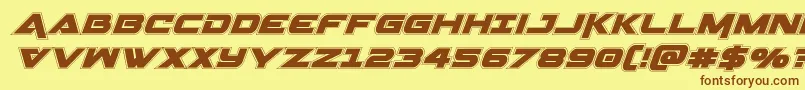 Geminaacadital Font – Brown Fonts on Yellow Background