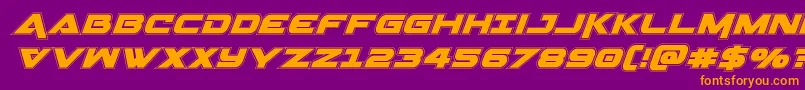 Geminaacadital Font – Orange Fonts on Purple Background