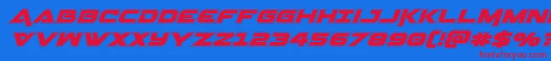 Geminaacadital Font – Red Fonts on Blue Background