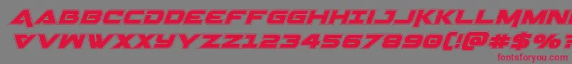 Geminaacadital Font – Red Fonts on Gray Background