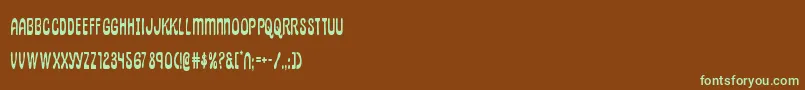 Czcionka pepperlandcond – zielone czcionki na brązowym tle