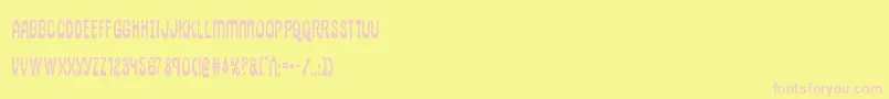 Czcionka pepperlandcond – różowe czcionki na żółtym tle
