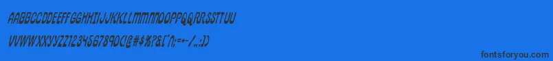 Шрифт pepperlandcondital – чёрные шрифты на синем фоне
