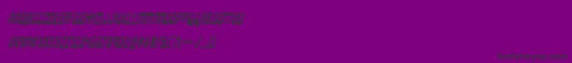 pepperlandcondital-Schriftart – Schwarze Schriften auf violettem Hintergrund