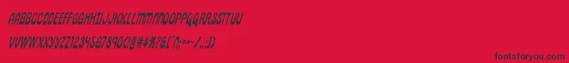 pepperlandcondital Font – Black Fonts on Red Background