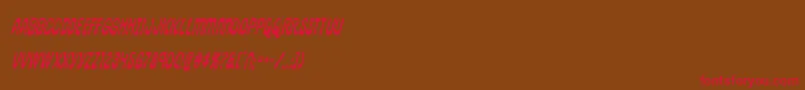 pepperlandcondital Font – Red Fonts on Brown Background