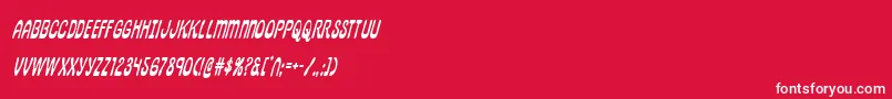 Fonte pepperlandcondital – fontes brancas em um fundo vermelho