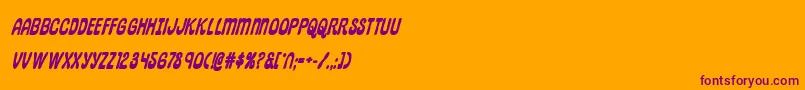 pepperlandexboldital-Schriftart – Violette Schriften auf orangefarbenem Hintergrund