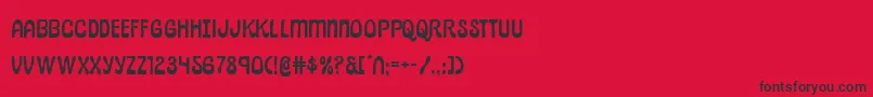 Fonte pepperlandexpand – fontes pretas em um fundo vermelho