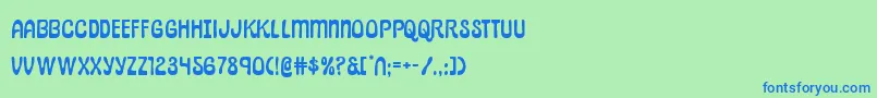 フォントpepperlandexpand – 青い文字は緑の背景です。